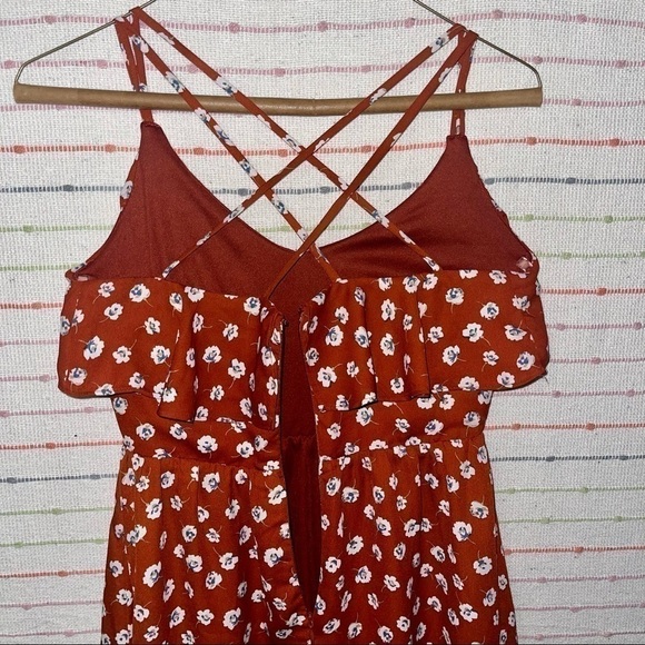 Xhilaration  NWOT Burned Orange Floral Dress - Picture 10 of 10